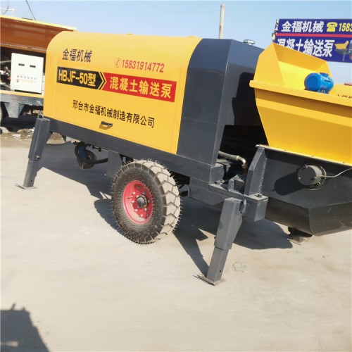 農村建房混凝土泵 打現澆頂13石頭輸送泵 小型地泵車