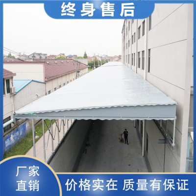 廠房通道電動(dòng)伸縮雨棚防雨防曬終身售后