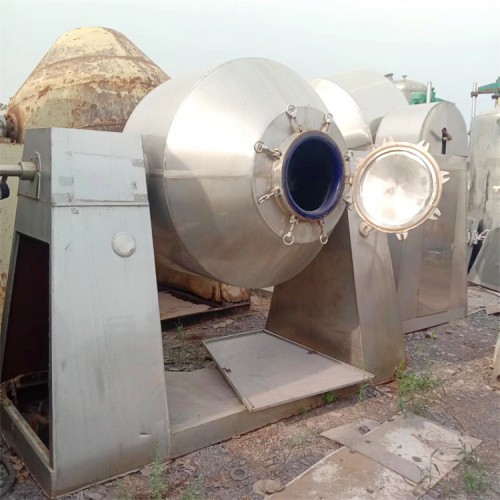 二手不銹鋼 搪瓷雙錐 真空回轉干燥機 現場試機