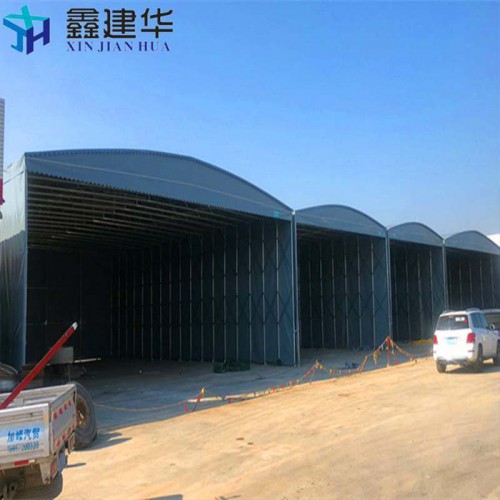 倉庫雨棚 收縮倉庫活動(dòng)雨棚 推拉折疊遮陽棚