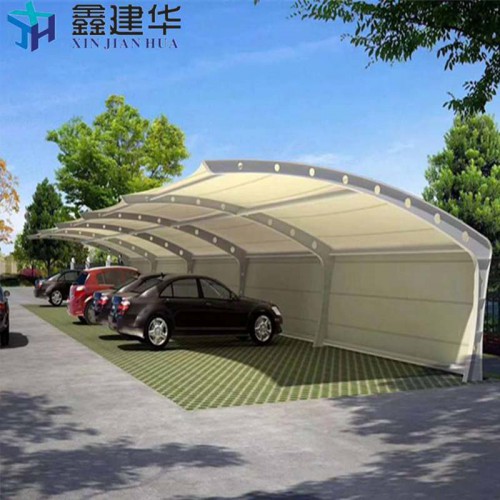 膜結(jié)構(gòu)車棚 膜結(jié)構(gòu)停車棚 雙邊電動(dòng)雨棚