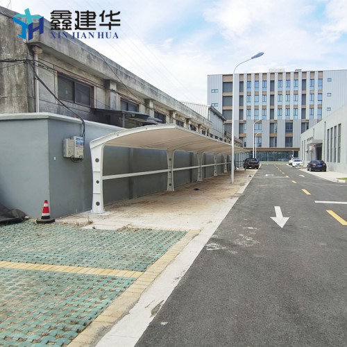 戶外電瓶車充電雨棚膜結(jié)構(gòu)固定遮陽(yáng)蓬電動(dòng)雨棚質(zhì)保十年