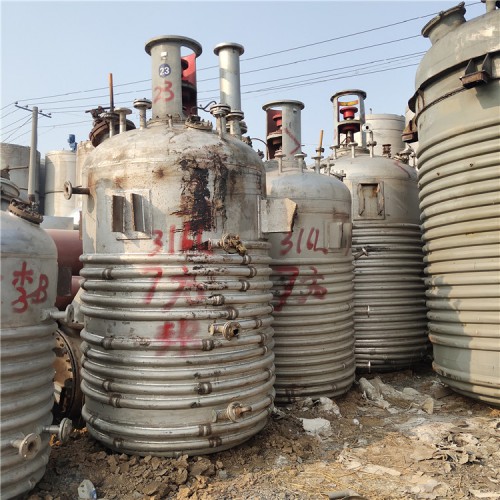 二手不銹鋼外盤管反應釜 安裝調試