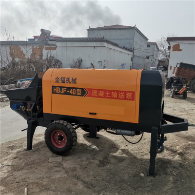 40型混泥土拖泵 柴油機輸送泵 打地暖回填細石泵120米