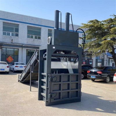 鑫明立式液壓打包機(jī) 易拉罐塑料瓶壓塊機(jī) 廢紙打包壓縮設(shè)備