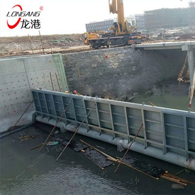 鋼 壩 下臥式鋼 壩定做 鋼 壩底橫軸旋轉鋼 壩