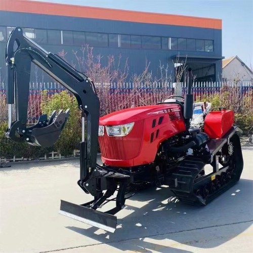 履帶旋耕機 水旱兩用履帶旋耕機加挖機 裝載機鏟斗