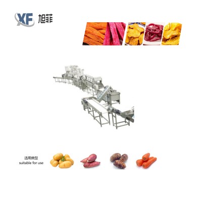 紅薯條馬鈴薯片油炸生產(chǎn)線   速凍土豆條加工機(jī)械