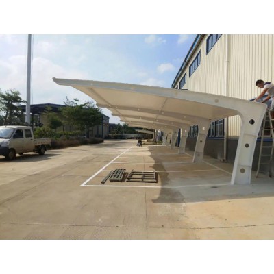 異形膜結構車棚 充電樁停車棚 安裝施工隊