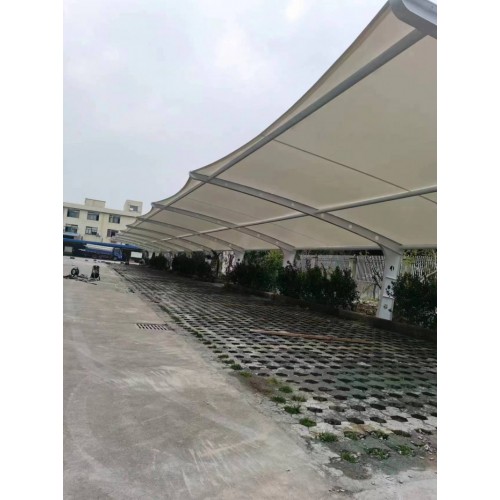 伸縮遮陽雨蓬 體育場看臺棚 膜結構停車棚